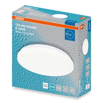 Osram - Plafoniera LED da bagno CEILING ROUND LED/18W/230V 4000K Ø 33 cm IP44 bianco