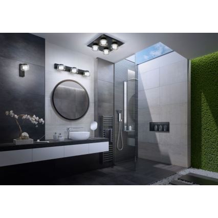Osram - Plafoniera LED da soffitto per bagno ORBIS FLAME 4xLED/5,5W/230V 3000/4000K IP44 nero