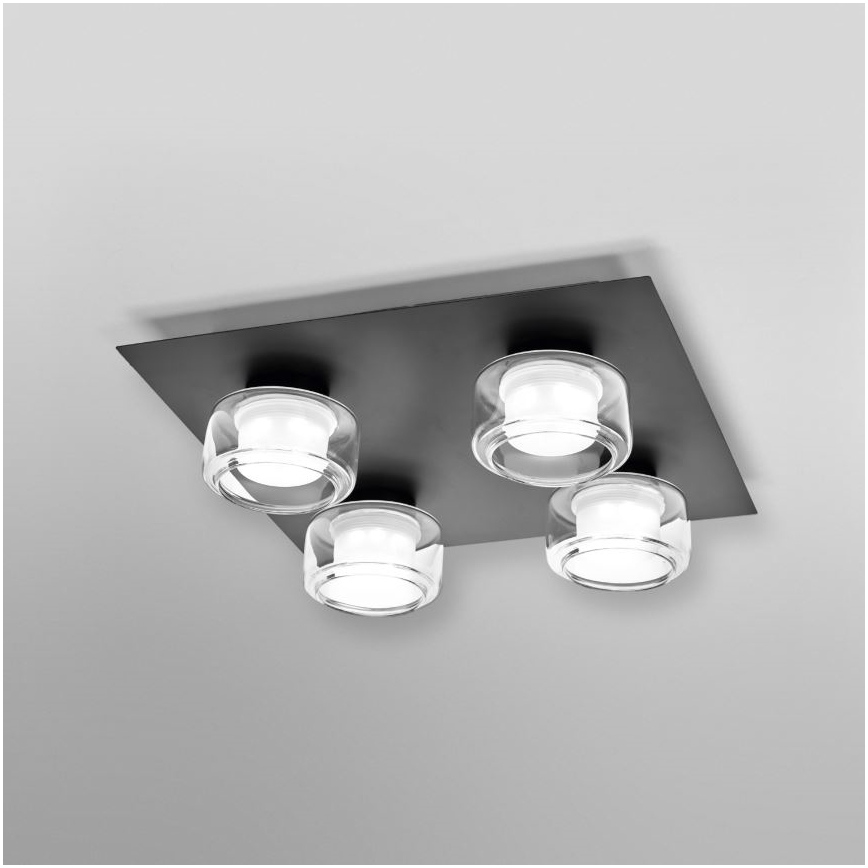 Osram - Plafoniera LED da soffitto per bagno ORBIS FLAME 4xLED/5,5W/230V 3000/4000K IP44 nero