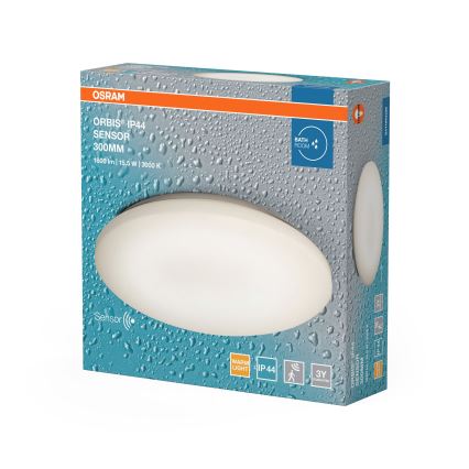 Osram - Plafoniera LED da bagno con sensore di movimento e crepuscolare ORBIS LED/15,5W/230V Ø 30 cm IP44 bianca