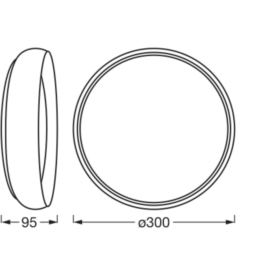 Osram - Plafoniera LED dimmerabile ORBIS LIVIA LED/16W/230V Ø 30 cm antracite/marrone