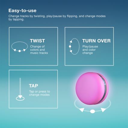 Osram - Altoparlante LED RGB dimmerabile SMART+ MACARON LED/1,75W/3,7V 450 mAh rosa
