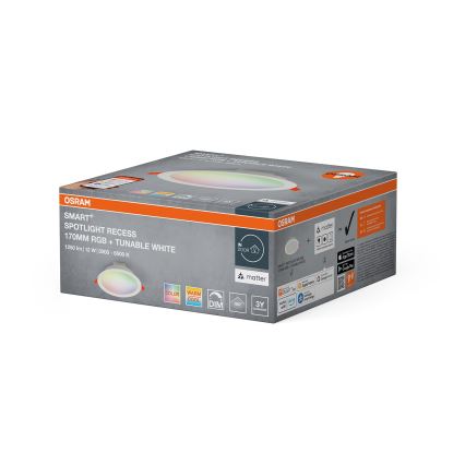 Osram - Lampada da incasso dimmerabile SMART+ DOWNLIGHT LED RGB/12W/230V 3000-6500K Wi-Fi