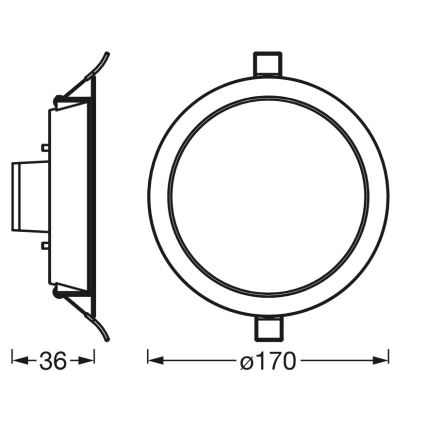 Osram - Lampada da incasso dimmerabile SMART+ DOWNLIGHT LED RGB/12W/230V 3000-6500K Wi-Fi