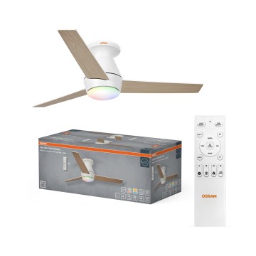 Osram - LED RGB Ventilatore da soffitto dimmerabile NORDES LED/18W/230V 3000-6500K + telecomando