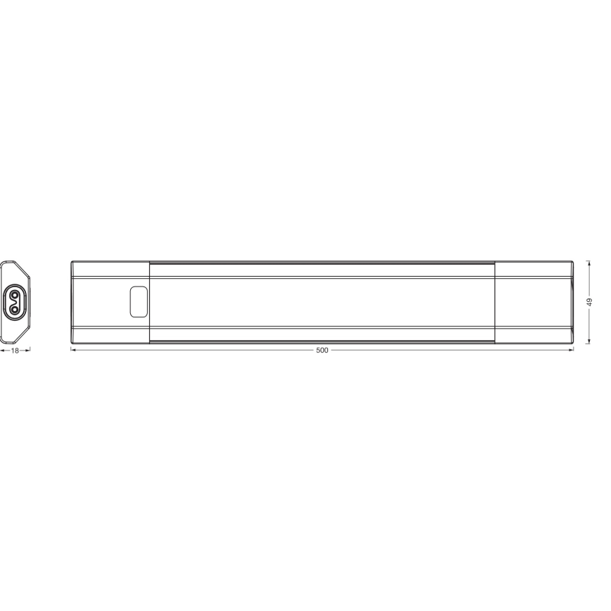 Osram - Lampada sottopensile LED RGBW dimmerabile con sensore di movimento LINEAR EDGE, 8 W, 230 V, 50 cm, nera + telecomando