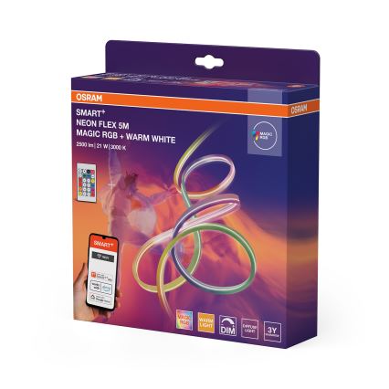 Osram - Striscia LED RGBW dimmerabile per esterni SMART+ MAGIC 5m LED/21W/230V IP44 Wi-Fi + telecomando