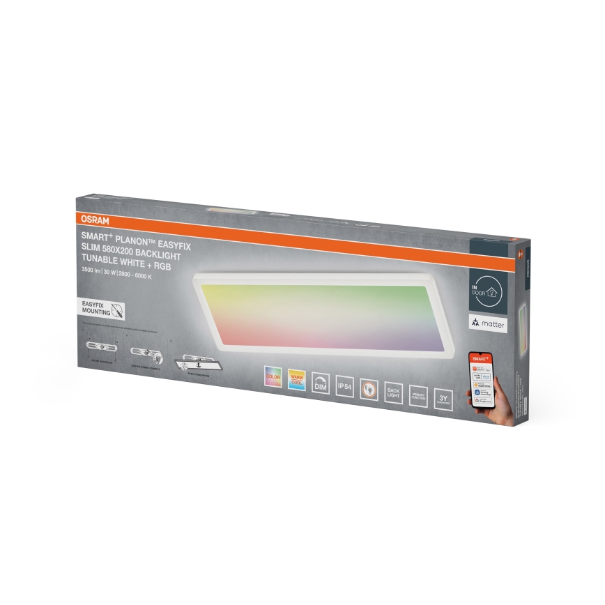 Osram - LED RGBW Plafoniera dimmerabile SMART+ PLANON LED/30W/230V 2800-6500K 58x20 cm Wi-Fi IP54 bianco