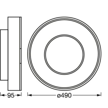 Osram- Plafoniera dimmerabile a LED RGBW SMART+ CLARIA LED/32W/230V Ø 49 cm 2700-6500K Wi-Fi