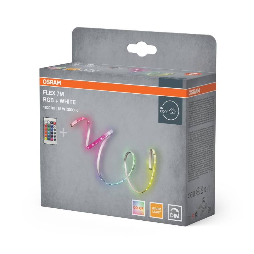 Osram - LED RGBW striscia dimmerabile FLEX 7m LED/18W/230V + telecomando