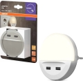Osram - Luce notturna a LED da presa con sensore LUNETTA 2xUSB LED/13W/230V
