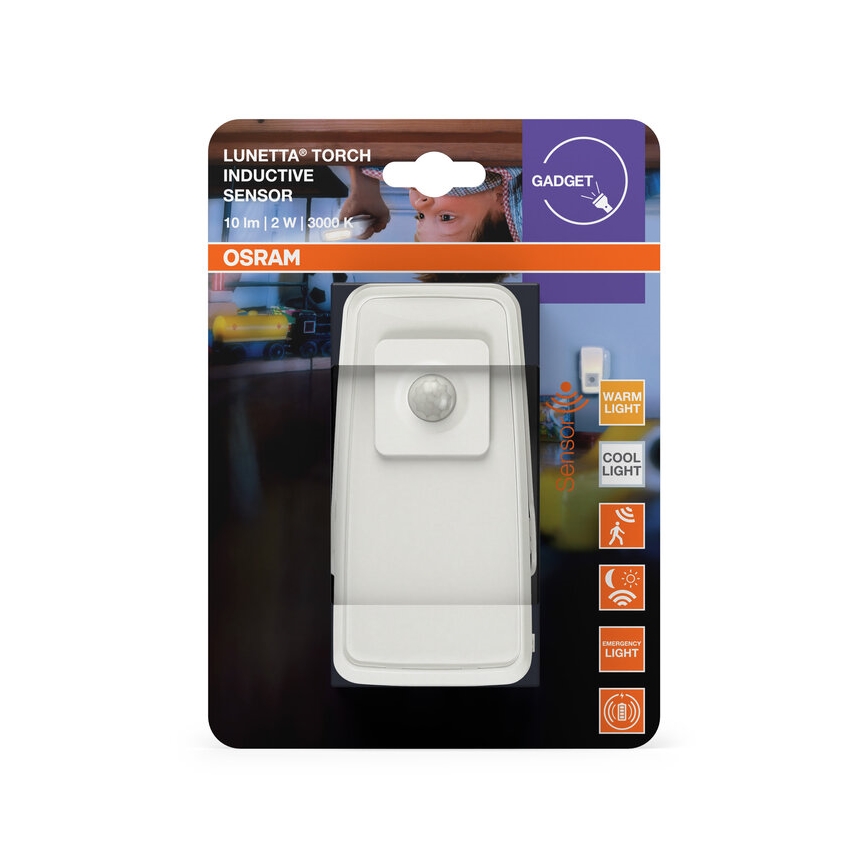 Osram - Luce notturna a spina LED con sensore LUNETTA LED/2W/230V