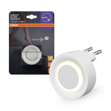 Osram - Luce notturna LED con sensore di movimento e crepuscolare LUNETTA LED/0,31W/230V bianca