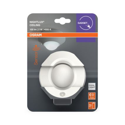 Osram - Lampada LED orientativa con sensore NIGHTLUX LED/2W/3xAA bianca