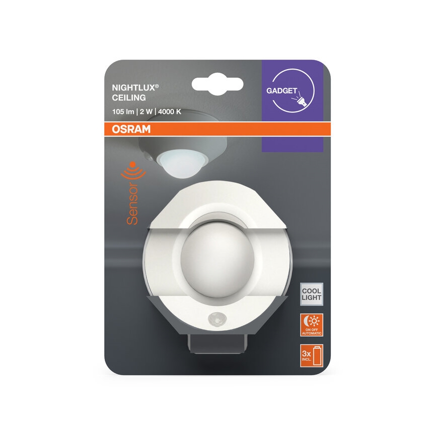 Osram - Lampada LED orientativa con sensore NIGHTLUX LED/2W/3xAA bianca