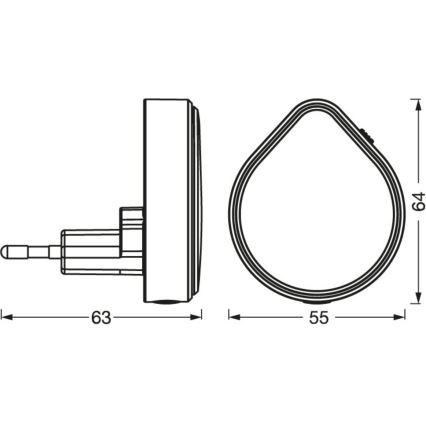 Osram - Luce notturna LED dimmerabile da spina LUNETTA LED/0,5W/230V