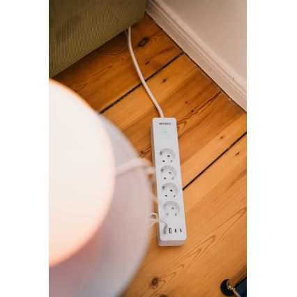 Osram - Multipresa SMART+ 4 prese tipo F + 2x USB-A + 2x USB-C con Wi-Fi