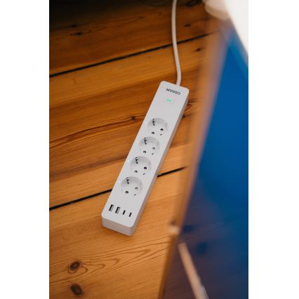Osram - Multipresa SMART+ 4 prese tipo F + 2x USB-A + 2x USB-C con Wi-Fi