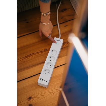 Osram - Multipresa SMART+ 4 prese tipo F + 2x USB-A + 2x USB-C con Wi-Fi