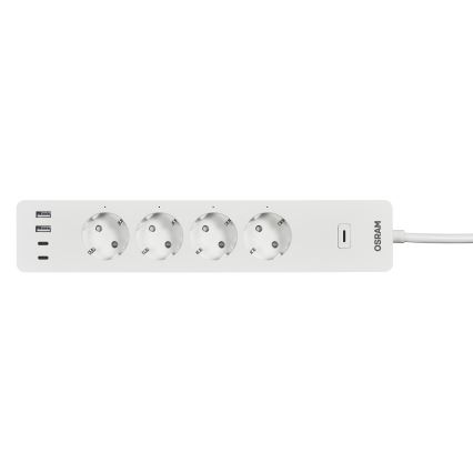 Osram - Multipresa SMART+ 4 prese tipo F + 2x USB-A + 2x USB-C con Wi-Fi