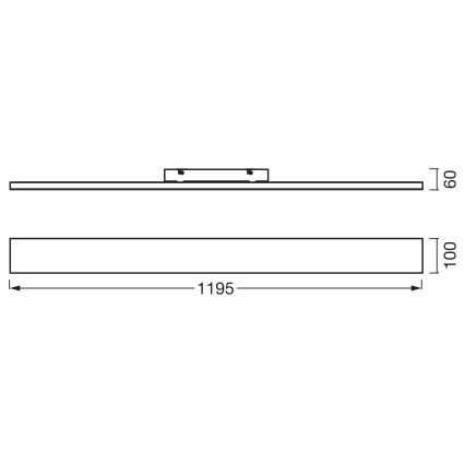 Osram - Pannello LED a montaggio superficiale PLANON LED/30W/230V 3000K 10x120 cm bianco