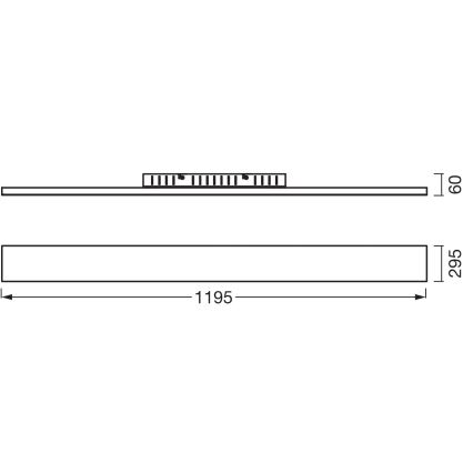 Osram - Pannello LED a montaggio superficiale PLANON LED/40W/230V 3000K 30x120 cm bianco