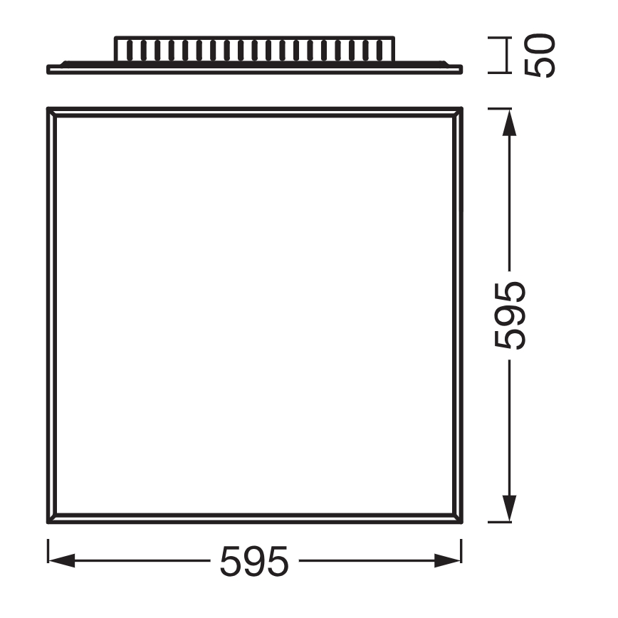 Osram - Pannello LED a montaggio superficiale PLANON LED/40W/230V 59,5x59,5 cm bianco