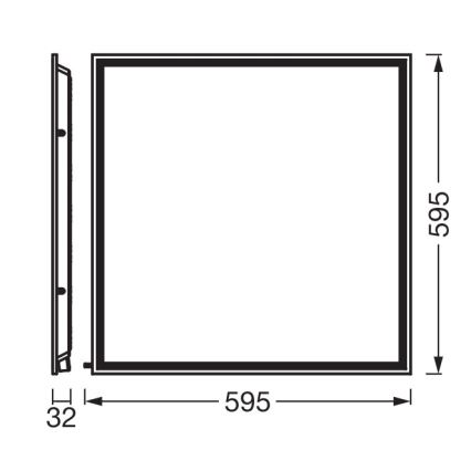 Osram - Pannello LED per controsoffitto ESSENTIAL LED/50W/230V 3000/4000/6500K 60x60 cm