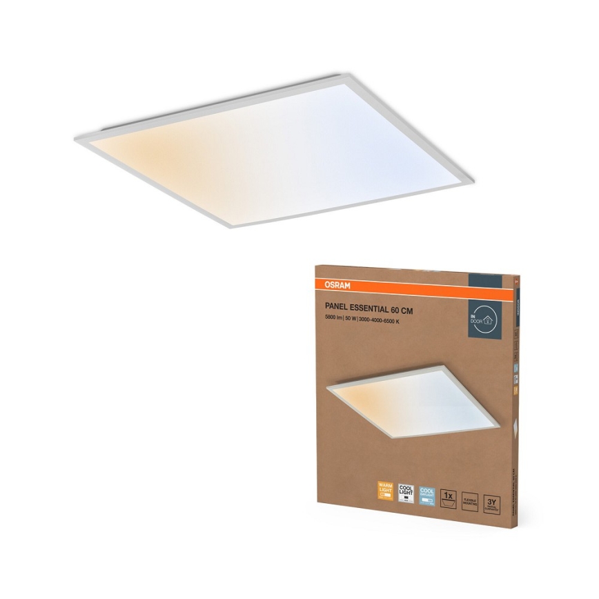 Osram - Pannello LED da incasso PANEL ESSENTIAL LED/50W/230V 3000/4000/6500K 60x60 cm bianco