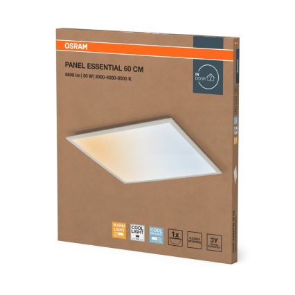Osram - Pannello LED da incasso PANEL ESSENTIAL LED/50W/230V 3000/4000/6500K 60x60 cm bianco