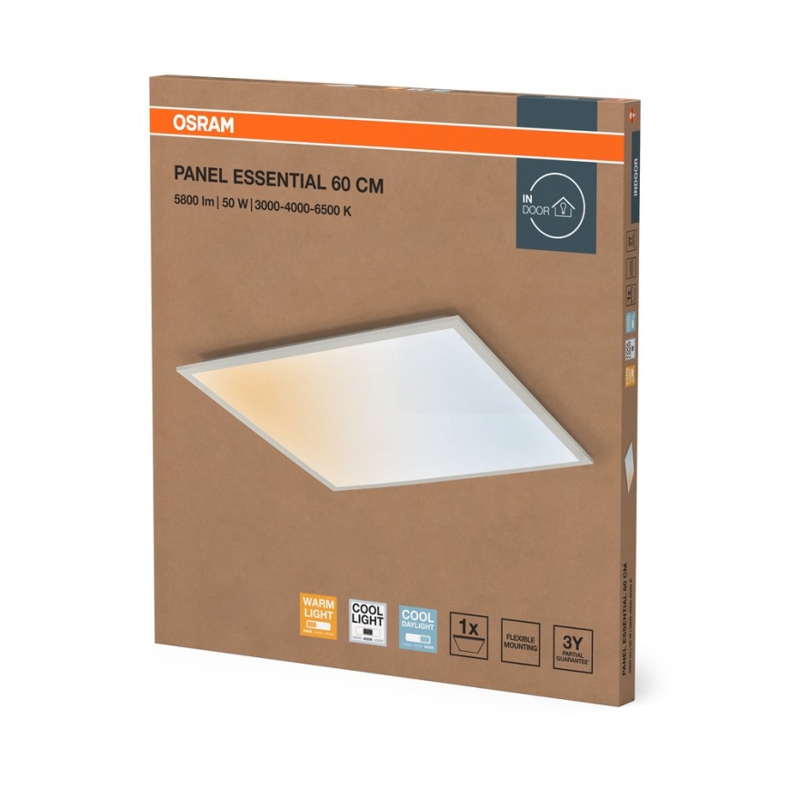 Osram - Pannello LED da incasso PANEL ESSENTIAL LED/50W/230V 3000/4000/6500K 60x60 cm bianco