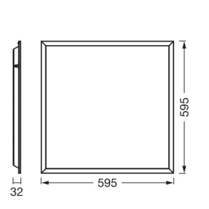 Osram - Pannello LED da incasso PANEL ESSENTIAL LED/50W/230V 3000/4000/6500K 60x60 cm bianco