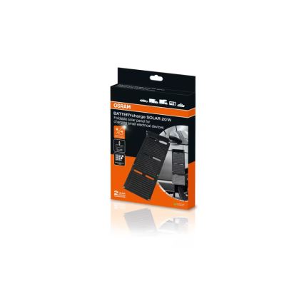 Osram - Pannello solare per ricarica indipendente BATTERY CHARGE SOLAR 20W IP65