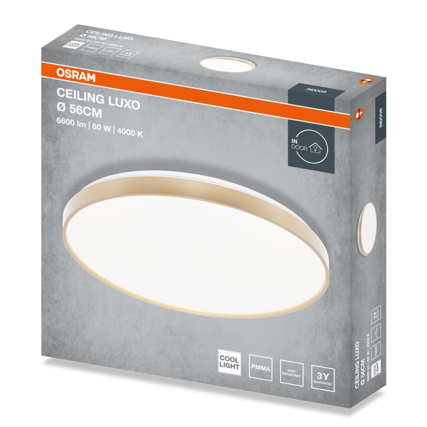 Osram - Plafoniera a LED CEILING LUXO LED/60W/230V Ø 56 cm dorata