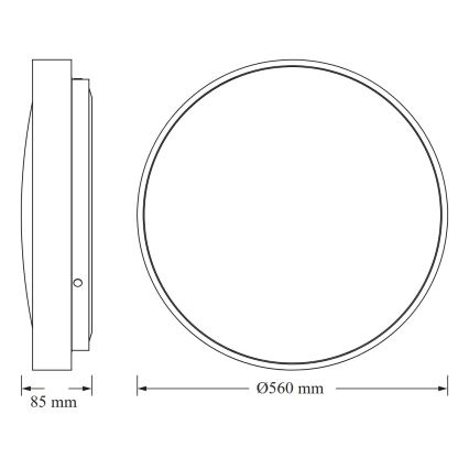 Osram - Plafoniera a LED CEILING LUXO LED/60W/230V Ø 56 cm dorata