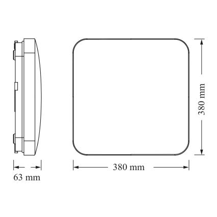 Osram - Plafoniera LED con sensore crepuscolare CEILING SQUARE LED/36W/230V 4000K 38x38 cm bianco