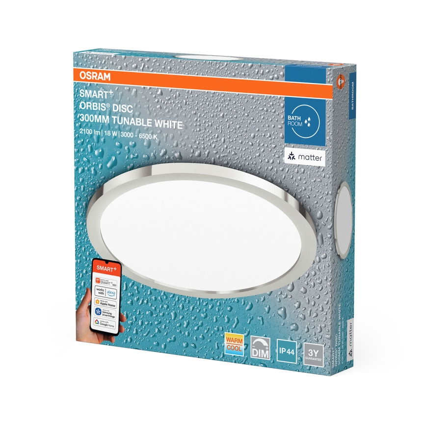 Osram - Plafoniera LED dimmerabile per bagno SMART+ DISC 18W 230V 3000-6500K IP44 Wi-Fi