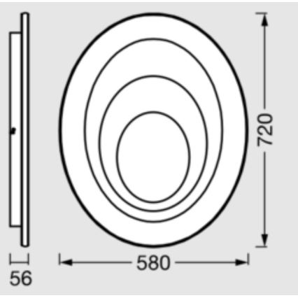 Osram - Plafoniera a LED ORBIS SPIRAL LED/63W/230V bianco