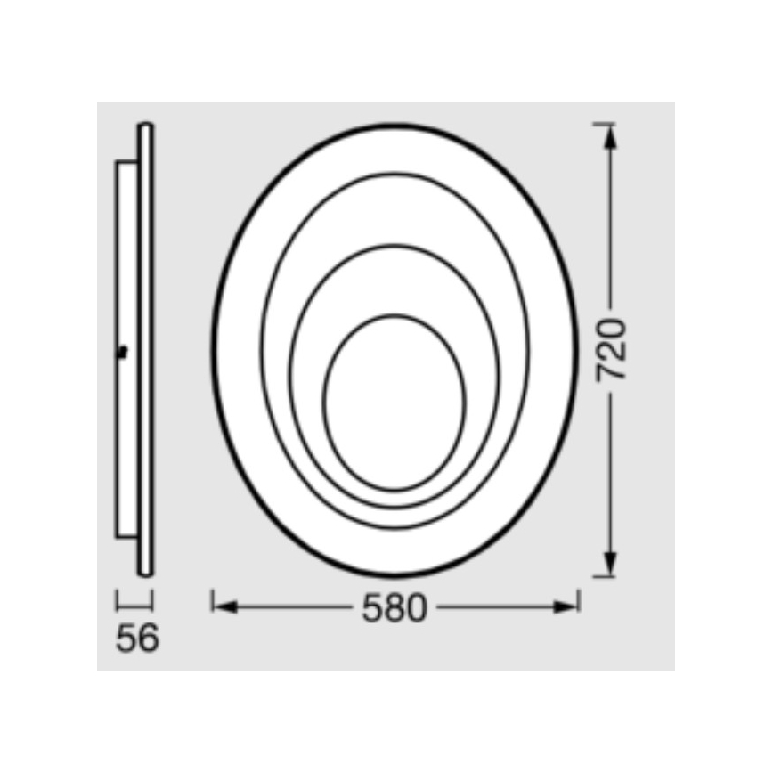 Osram - Plafoniera a LED ORBIS SPIRAL LED/63W/230V bianco