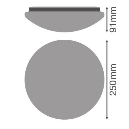 Osram - Plafoniera CEILING ESSENTIAL 1xE27/25W/230V Ø 25 cm bianca