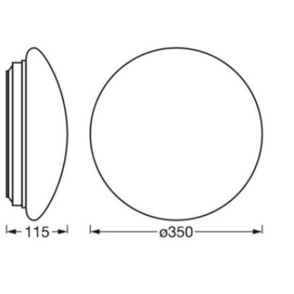 Osram - Plafoniera CEILING ESSENTIAL 2xE27/25W/230V Ø 35 cm bianca