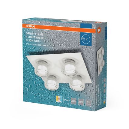 Osram - Plafoniera LED per bagno ORBIS FLAME 4xLED/5,5W/230V 3000/4000K IP44 bianco