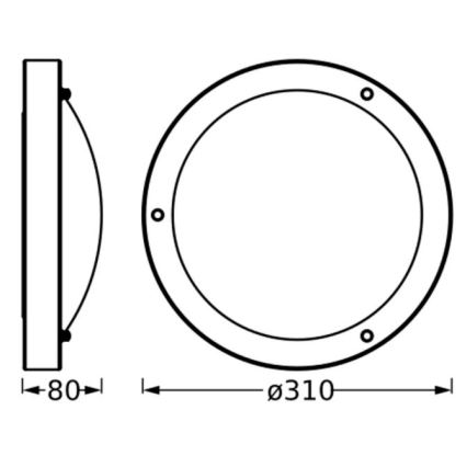Osram - Plafoniera da bagno BATHROOM CLASSIC 1xE27/15W/230V Ø 31 cm IP44