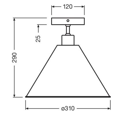 Osram - Plafoniera da soffitto PULP 1xE27/9W/230V Ø 31 cm