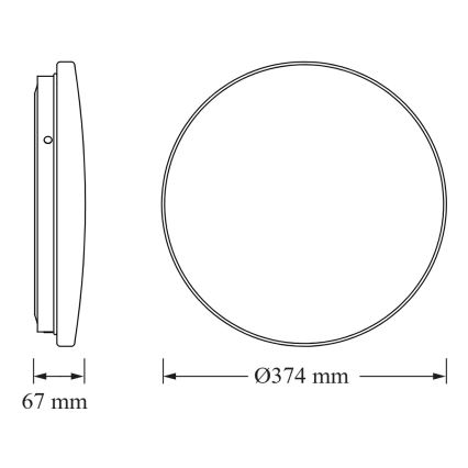 Osram - Plafoniera da soffitto ROUND LED/24W/230V Ø 37 cm