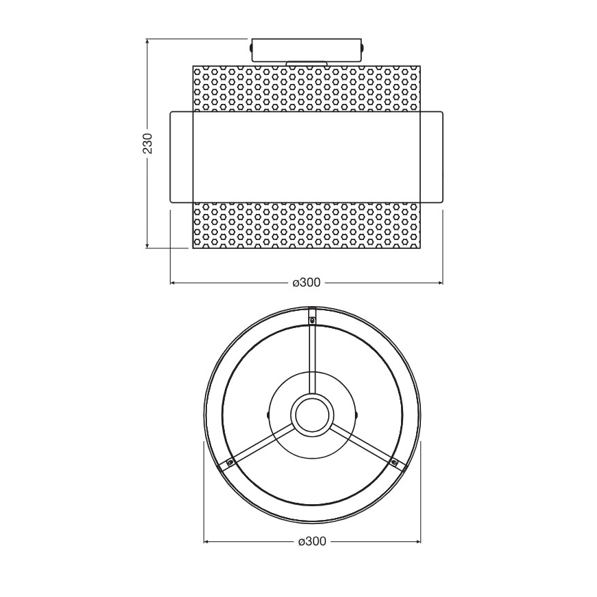 Osram - Plafoniera DECOR HORNET 1xE27/10W/230V Ø 30 cm nero/oro