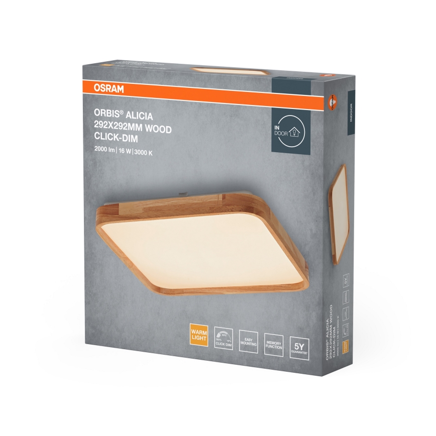 Osram - Plafoniera LED dimmerabile ORBIS ALICIA LED/16W/230V 29,2x29,2 cm beige