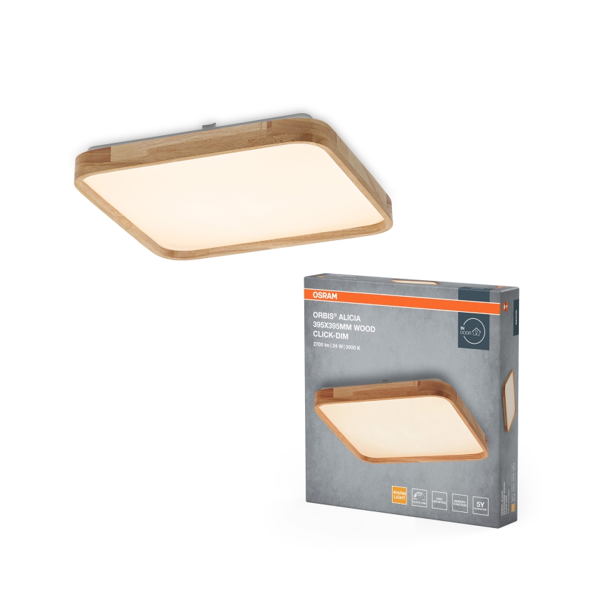 Osram - Plafoniera LED dimmerabile ORBIS ALICIA LED/24W/230V 39,5x39,5 cm beige