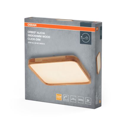 Osram - Plafoniera LED dimmerabile ORBIS ALICIA LED/24W/230V 39,5x39,5 cm beige