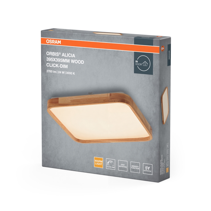 Osram - Plafoniera LED dimmerabile ORBIS ALICIA LED/24W/230V 39,5x39,5 cm beige